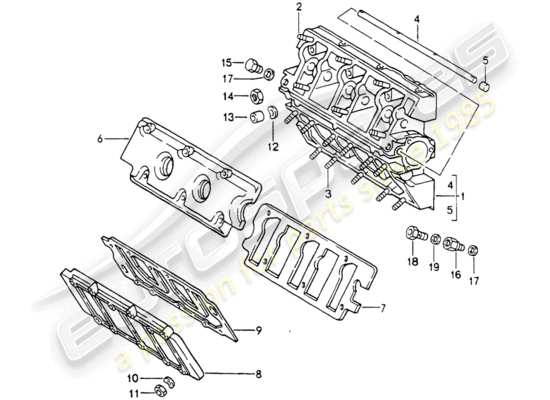 a part diagram from the Porsche 964 parts catalogue