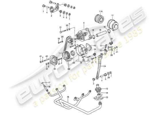 a part diagram from the Porsche 964 parts catalogue