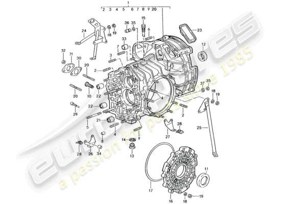 a part diagram from the Porsche 964 parts catalogue