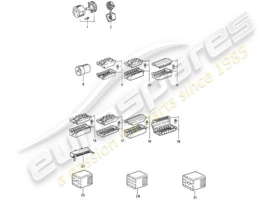 a part diagram from the Porsche 964 parts catalogue