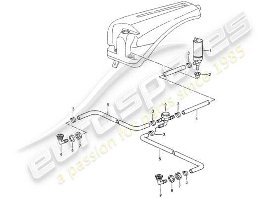 a part diagram from the Porsche 964 parts catalogue