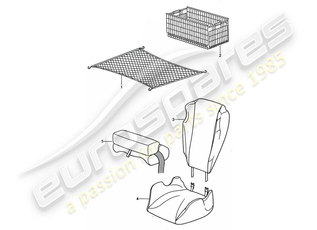 Porsche 968 (1992) ACCESSORIES - CHILD SEAT Part Diagram