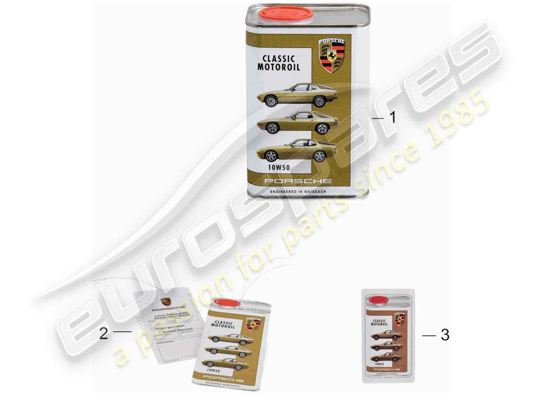 Porsche 968 (1992) ENGINE OIL - Porsche CLASSIC 10W50 Part Diagram