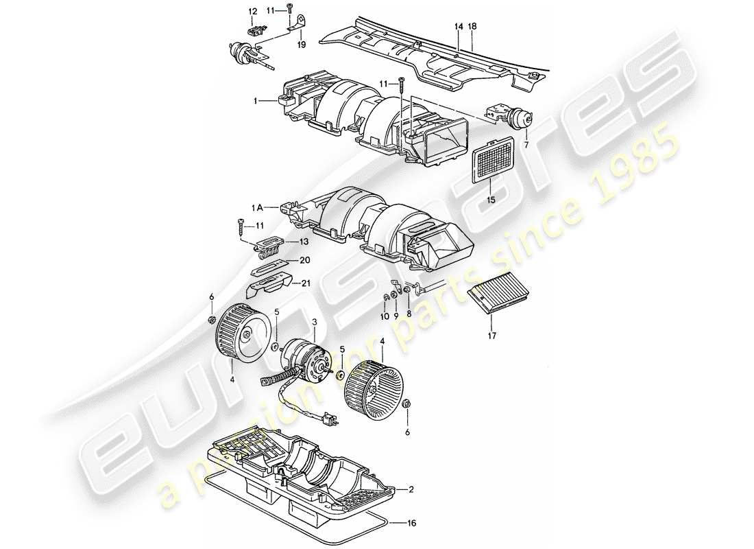 Porsche 968 (1992) FAN Part Diagram