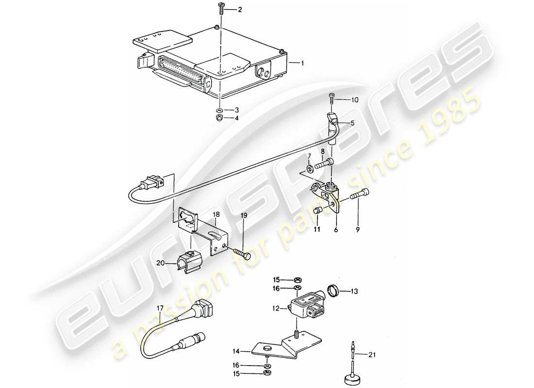 Porsche 968 (1992) ENGINE ELECTRICS 2 Part Diagram