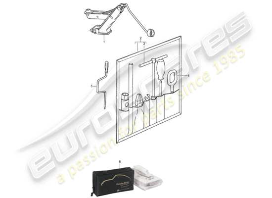 a part diagram from the Porsche 968 parts catalogue