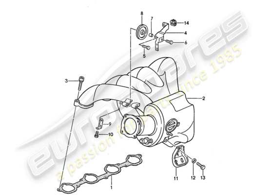 a part diagram from the Porsche 968 parts catalogue