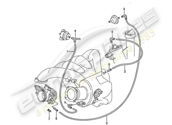 a part diagram from the Porsche 968 parts catalogue