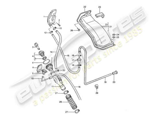 a part diagram from the Porsche 968 (1992) parts catalogue