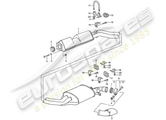 a part diagram from the Porsche 968 parts catalogue