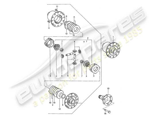 a part diagram from the Porsche 968 parts catalogue