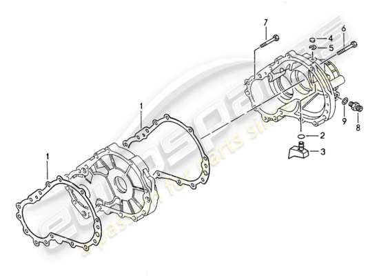 a part diagram from the Porsche 968 parts catalogue