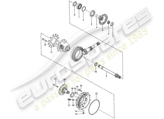 a part diagram from the Porsche 968 parts catalogue