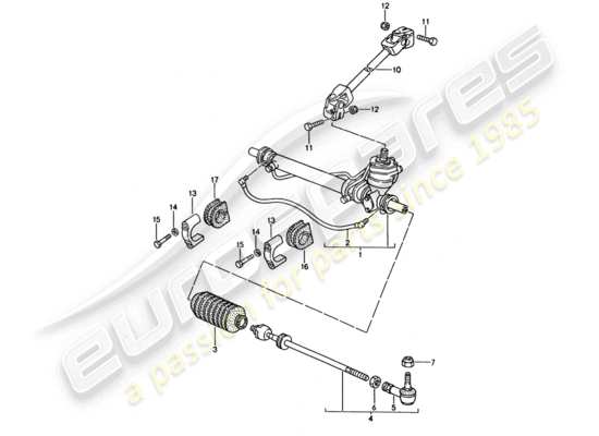 a part diagram from the Porsche 968 parts catalogue