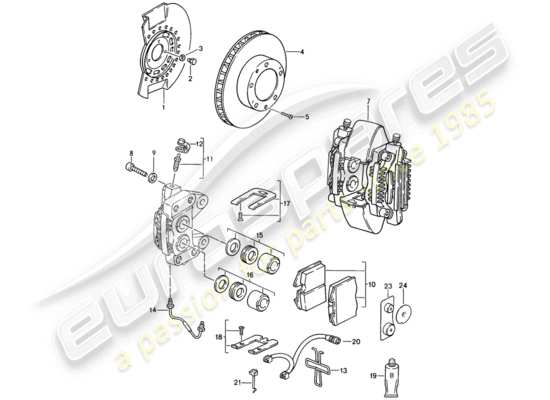 a part diagram from the Porsche 968 parts catalogue