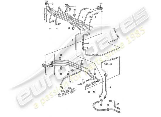 a part diagram from the Porsche 968 (1992) parts catalogue