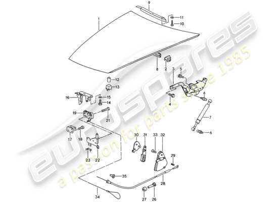 a part diagram from the Porsche 968 parts catalogue