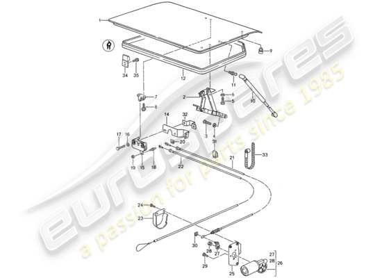 a part diagram from the Porsche 968 parts catalogue