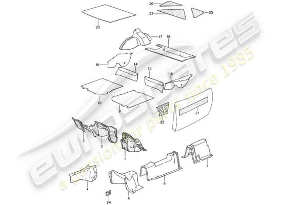 a part diagram from the Porsche 968 parts catalogue