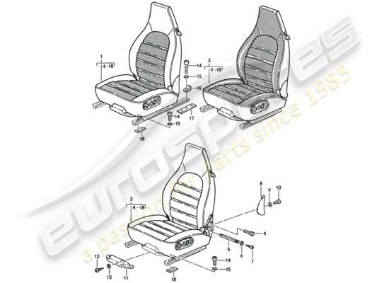 a part diagram from the Porsche 968 parts catalogue