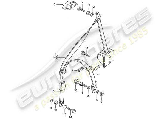 a part diagram from the Porsche 968 parts catalogue