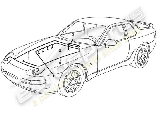 a part diagram from the Porsche 968 parts catalogue