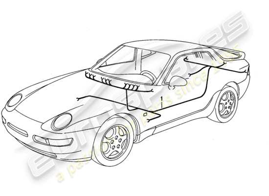 a part diagram from the Porsche 968 parts catalogue