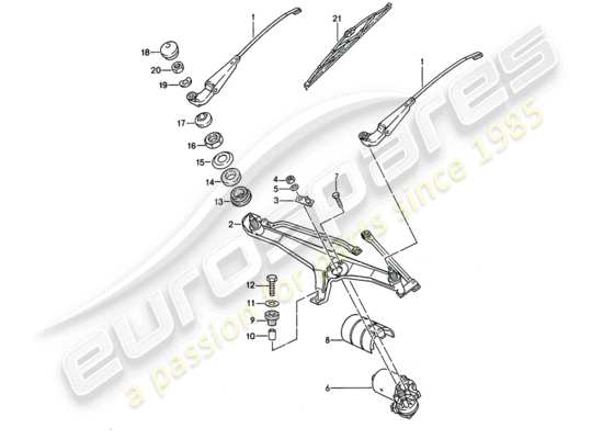 a part diagram from the Porsche 968 (1992) parts catalogue