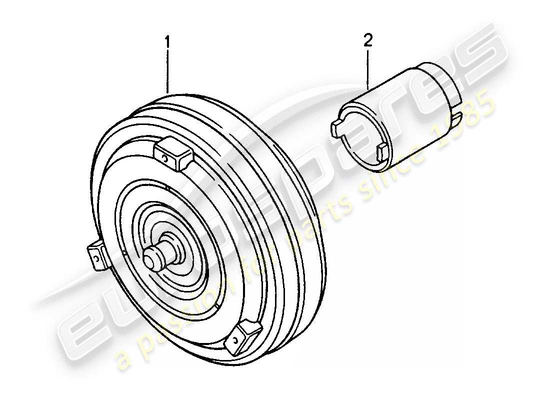 Porsche 968 (1993) tiptronic - torque converter Part Diagram