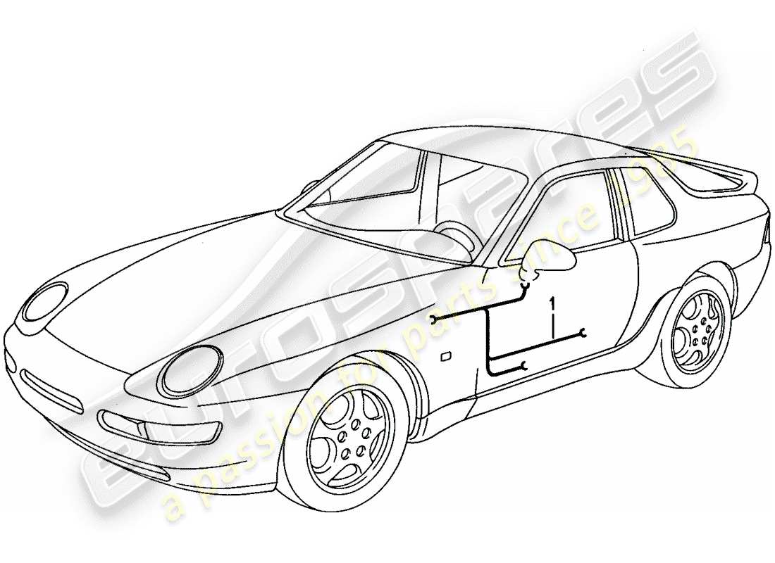 Porsche 968 (1993) WIRING HARNESSES - DOORS Part Diagram