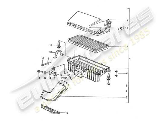 a part diagram from the Porsche 968 parts catalogue