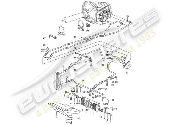 a part diagram from the Porsche 968 parts catalogue