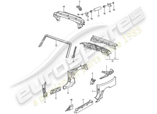 a part diagram from the Porsche 968 parts catalogue