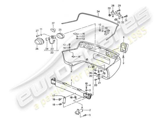 a part diagram from the Porsche 968 parts catalogue