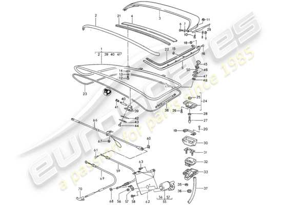 a part diagram from the Porsche 968 (1993) parts catalogue