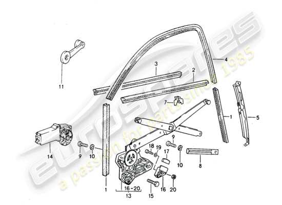 a part diagram from the Porsche 968 parts catalogue