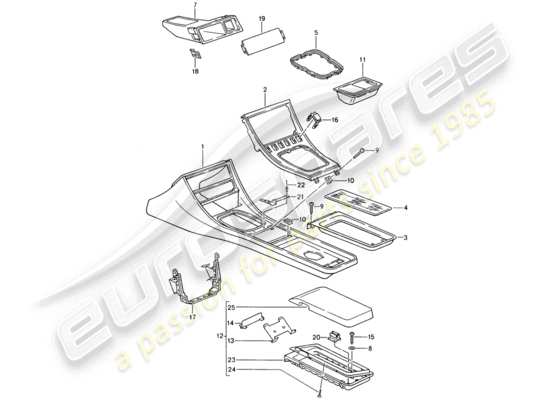 a part diagram from the Porsche 968 parts catalogue