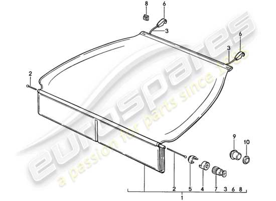 a part diagram from the Porsche 968 parts catalogue