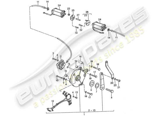 a part diagram from the Porsche 968 parts catalogue