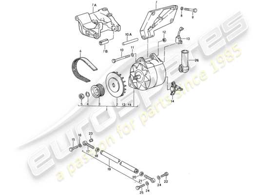 a part diagram from the Porsche 968 parts catalogue