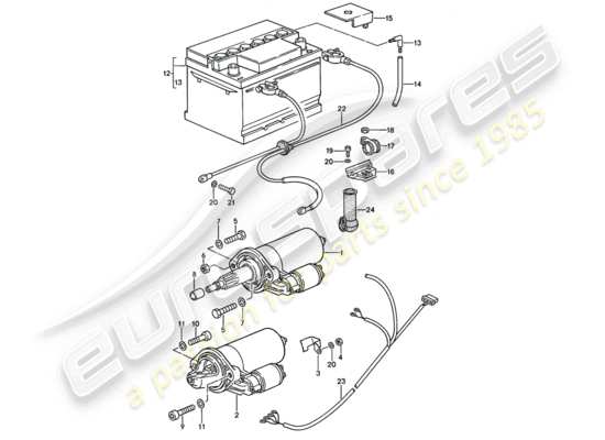 a part diagram from the Porsche 968 (1993) parts catalogue