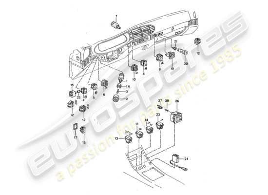 a part diagram from the Porsche 968 parts catalogue