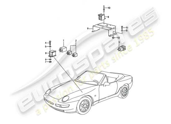 a part diagram from the Porsche 968 (1993) parts catalogue