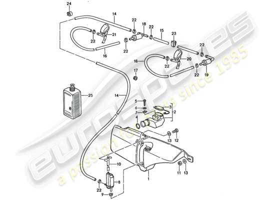 a part diagram from the Porsche 968 parts catalogue