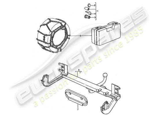 a part diagram from the Porsche 968 parts catalogue