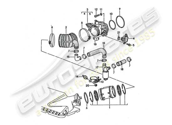 a part diagram from the Porsche 968 parts catalogue