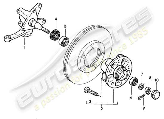 a part diagram from the Porsche 968 parts catalogue