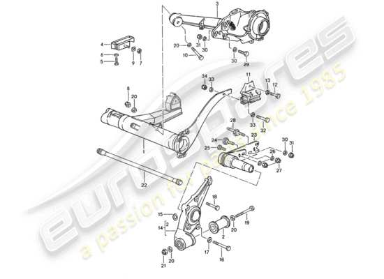 a part diagram from the Porsche 968 parts catalogue