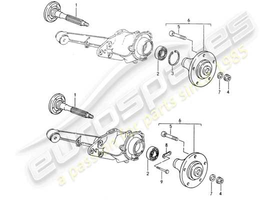 a part diagram from the Porsche 968 parts catalogue