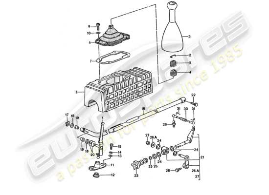 a part diagram from the Porsche 968 parts catalogue